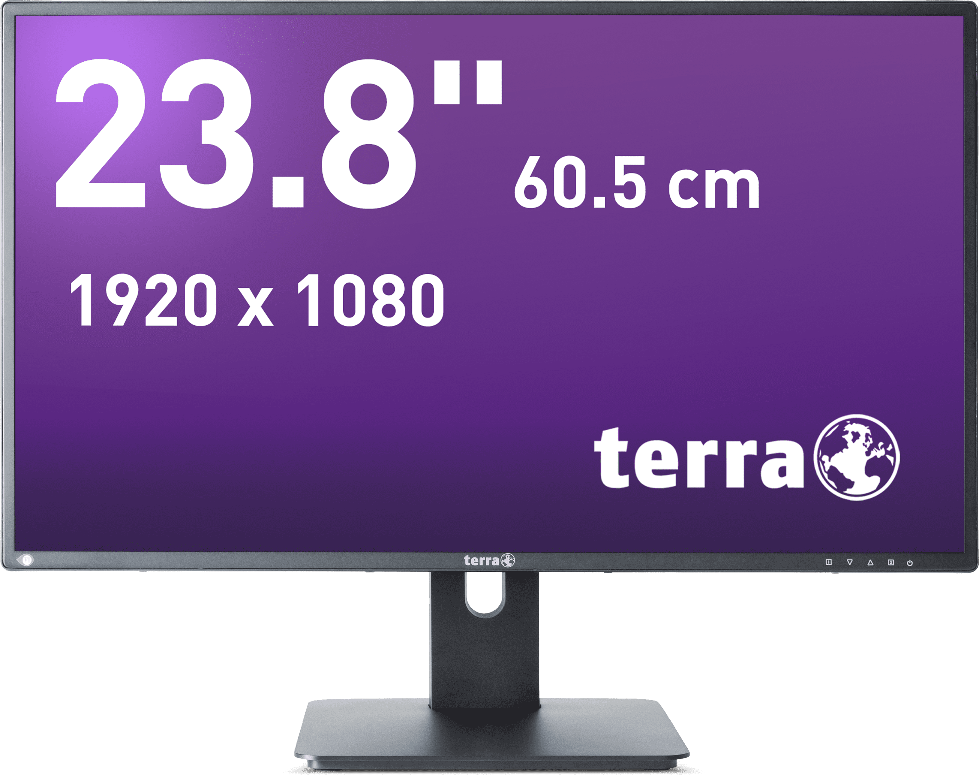 Terra LED PC Bildschirm 24 Zoll Frontansicht